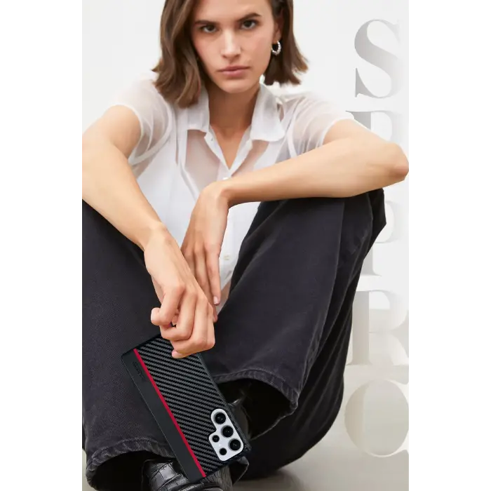 Santa Barbara Polo Racquet Club Samsung Galaxy S25 Ultra Hazel Karbon Kapak - Siyah