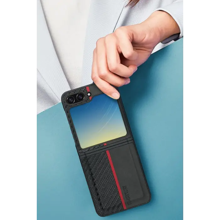 Santa Barbara Polo Racquet Club Samsung Galaxy Z Flip 5 Hazel Karbon Kapak - Siyah