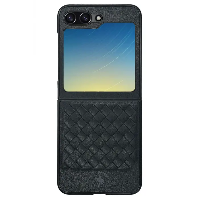 Santa Barbara Polo Racquet Club Samsung Galaxy Z Flip 5 Ravel Deri Kapak - Siyah
