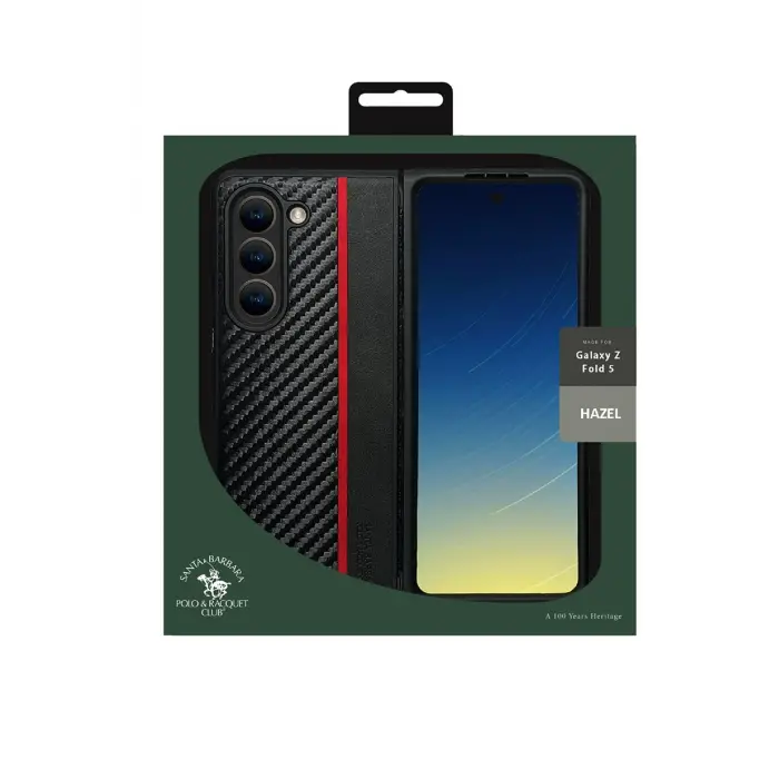Santa Barbara Polo Racquet Club Samsung Galaxy Z Fold 5 Hazel Karbon Kapak - Siyah