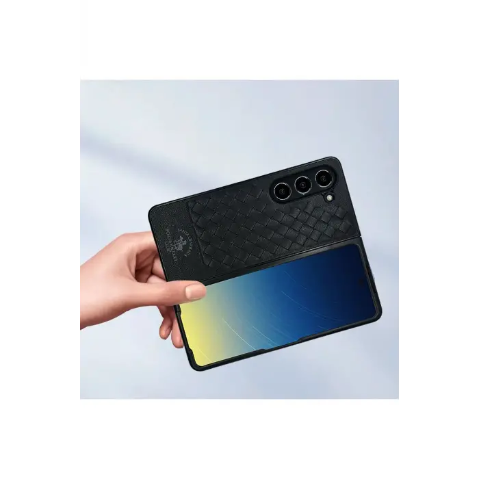 Santa Barbara Polo Racquet Club Samsung Galaxy Z Fold 5 Ravel Deri Kapak - Siyah