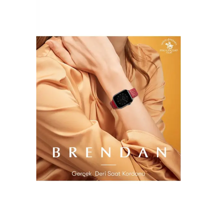 Santa Barbara Polo Racquet Club Watch Ultra 49mm Brendan Deri Kordon - Kırmızı