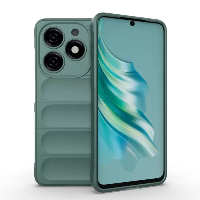 Tecno Spark 20c Kılıf Esnek Tpu Oyuklu Arka Yüzey Tasarımlı Lopard Etnik Silikon Kapak