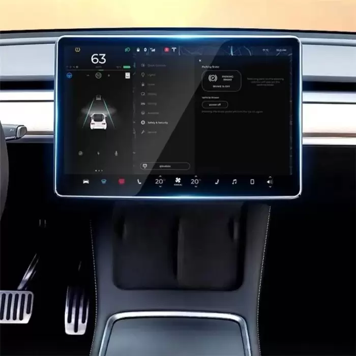 Tesla Model Y  Araç Multimedya Temperli Cam Ekran Koruyucu