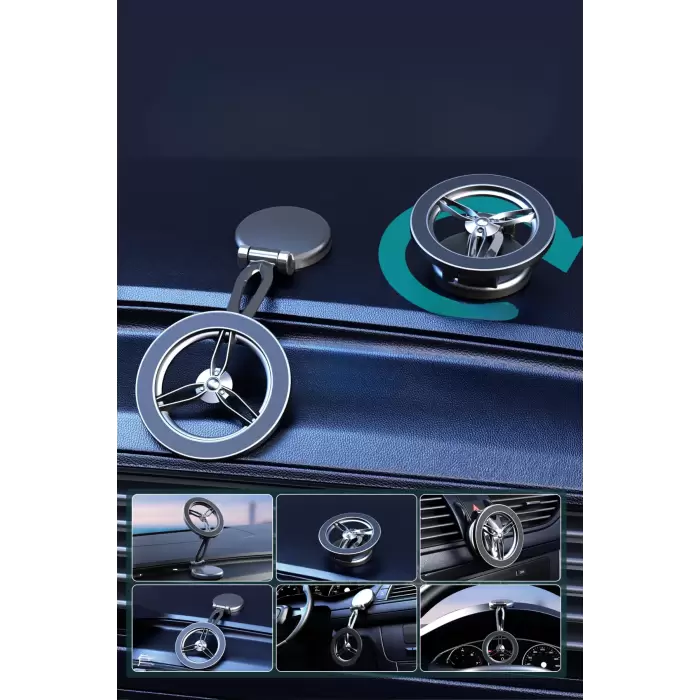 Üst Kalitede Magsafe Telefon Tutucu Araç İçi ve Yayıncı Standı 360 Dönebilen Güçlü Manyetik Tutucu