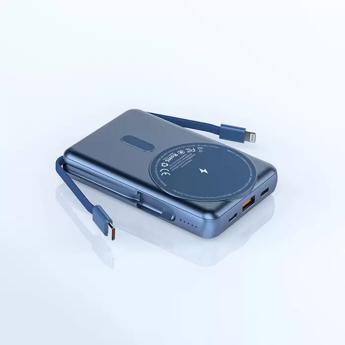 Wiwu Pp03 Taşınabilir Wireless Şarj Ve Pd Hızlı Şarj Özellikli Powerbank 15w 10000mah