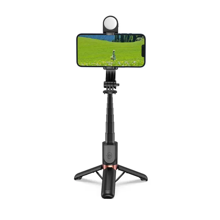 Wiwu Wi-se011 Dolgu Işıklı Teleskopik Tripod Ve Mini Selfie Çubuğu