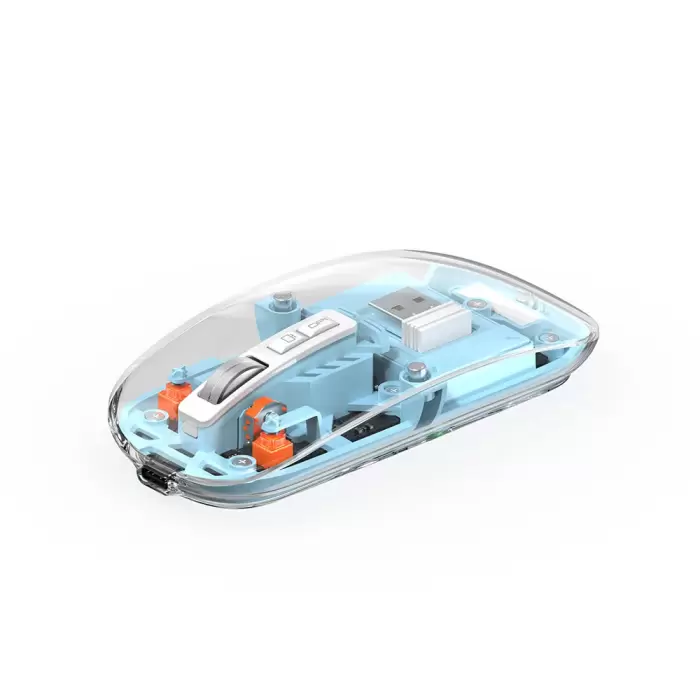 Wiwu Wm105 Crystal Rgb Led Işıklandırmalı Şeffaf Tasarım Mouse