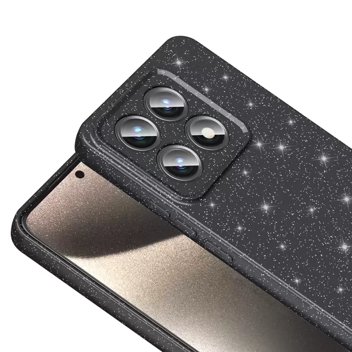 Xiaomi 14t Kılıf Simli Işılıtılı Renkli Parlak Kamera Korumalı Silikon Kapak Koton