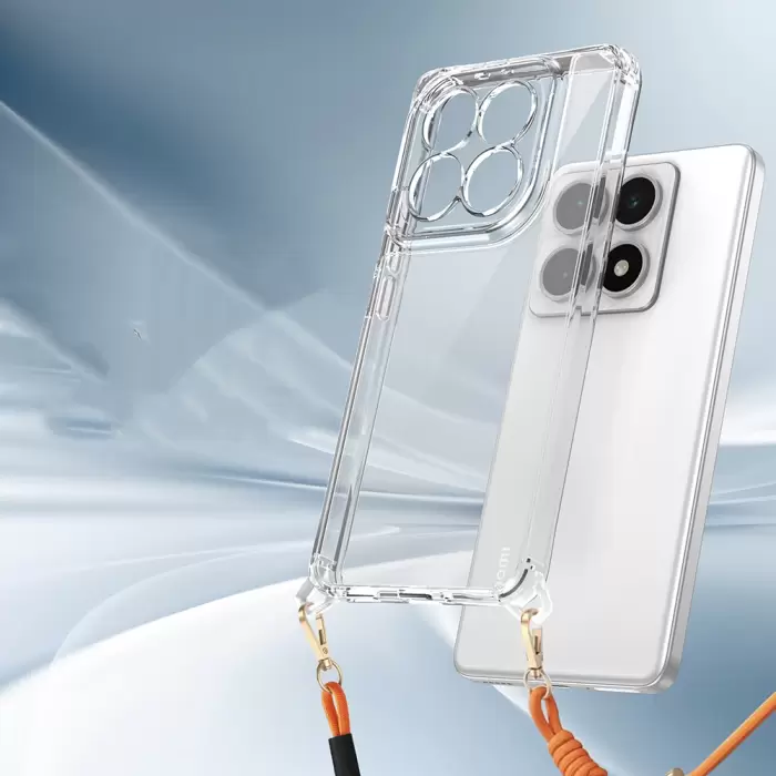 Xiaomi 14t Pro Kılıf Airbagli Takılabilir Askı Aparatlı Lopard Snap Silikon Kapak