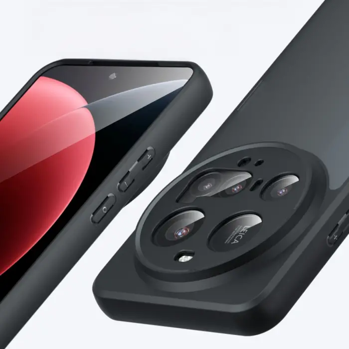 Xiaomi 15 Ultra Kılıf Kamera Korumalı Şeffaf Arka Yüzey Lopard New Roll Kapak