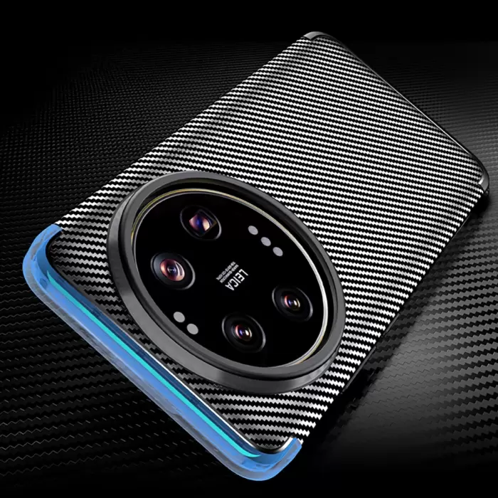 Xiaomi 15 Ultra Kılıf Lopard Kamera Korumalı Karbon Desenli Negro Kapak Yüzey Kılıf