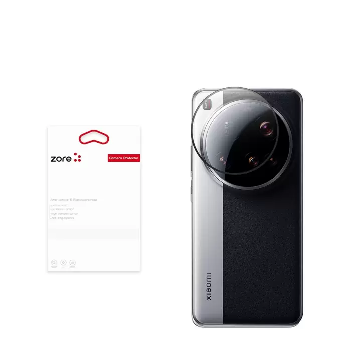 Xiaomi 15 Ultra Lopard Siyah Çerçeveli Lens Koruma Parlak Renkli Kamera Koruyucu Cam 3d-kamera-cam