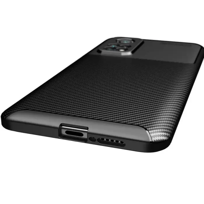 Xiaomi Mi 10T 5G Kılıf Lopard Kamera Korumalı Karbon Desenli Negro Kapak Orijinal Yüzey Kılıf