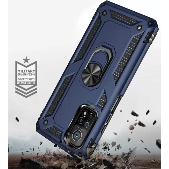 Xiaomi Mi 10T 5G Kılıf Lopard Kamera Korumalı Sürgülü Yüzüklü Orjinal Tasarım Armor Vega