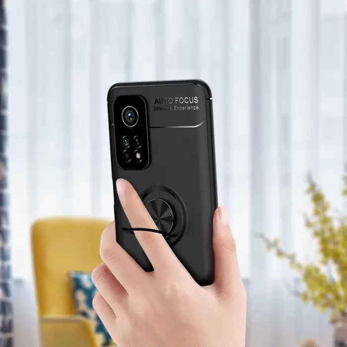 Xiaomi Mi 10T 5G Kılıf Lopard Kamera Korumalı Yüzüklü Standlı Koruyucu Orjinal Kalite Ravel