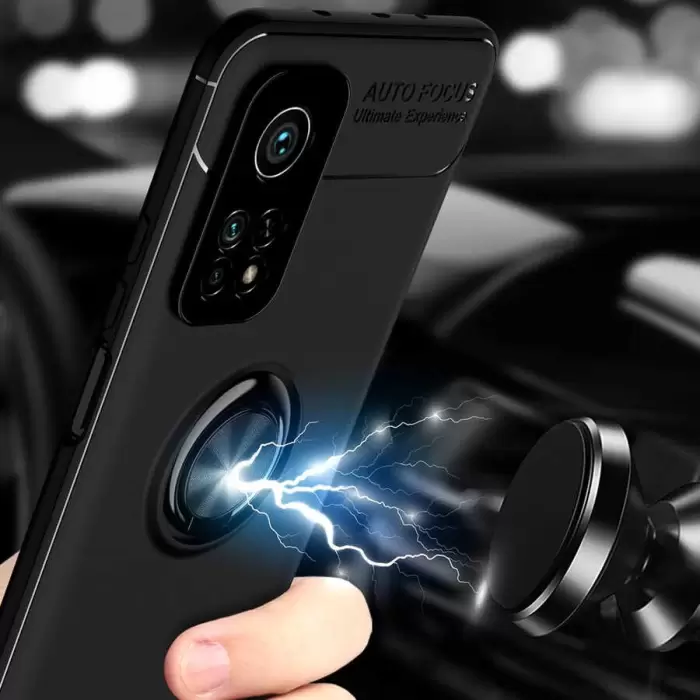 Xiaomi Mi 10T 5G Kılıf Lopard Kamera Korumalı Yüzüklü Standlı Koruyucu Orjinal Kalite Ravel