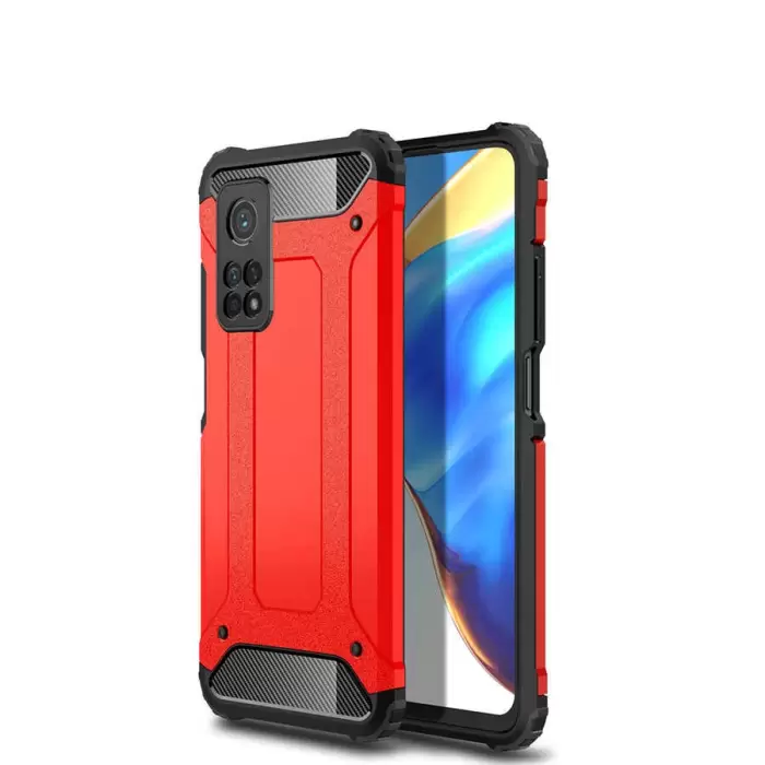 Xiaomi Mi 10T 5G Kılıf Lopard Orijinal Katman Köşe Koruma Crash Silikon Tank Kapak