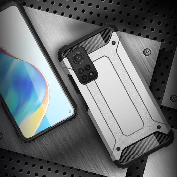 Xiaomi Mi 10T 5G Kılıf Lopard Orijinal Katman Köşe Koruma Crash Silikon Tank Kapak