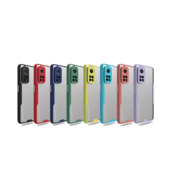 Xiaomi Mi 10T 5G Kılıf Parfe Silikon Kapak Kamera Korumalı Kılıf Ultra Ince Buzlu Mat Renkli