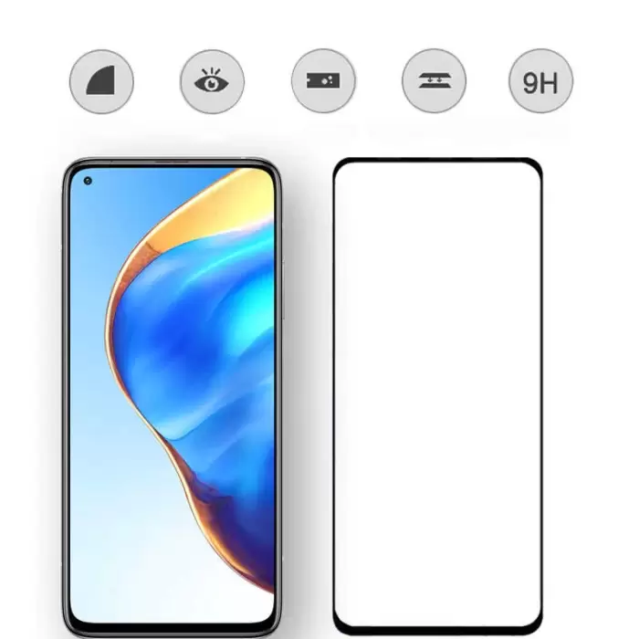 Xiaomi Mi 10T 5G Lopard Kenarları Kırılmaya Dayanıklı Cam Ekran Koruyucu