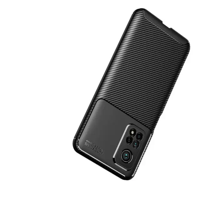 Xiaomi Mi 10T Pro 5G Kılıf Lopard Kamera Korumalı Karbon Desenli Negro Kapak Orijinal Yüzey Kılıf