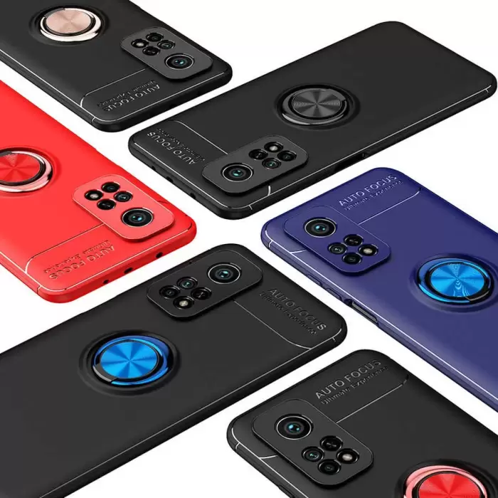Xiaomi Mi 10T Pro 5G Kılıf Lopard Kamera Korumalı Yüzüklü Standlı Koruyucu Orjinal Kalite Ravel