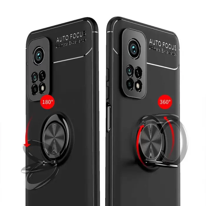Xiaomi Mi 10T Pro 5G Kılıf Lopard Kamera Korumalı Yüzüklü Standlı Koruyucu Orjinal Kalite Ravel