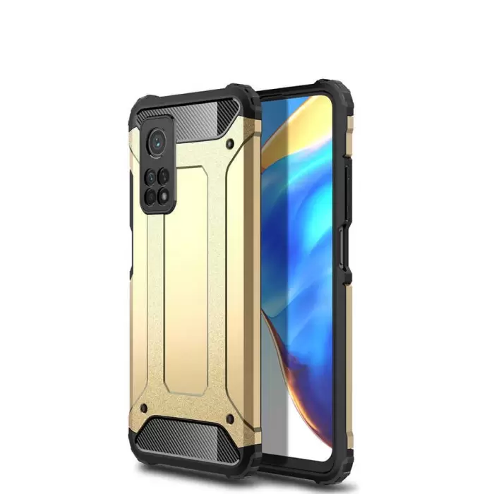 Xiaomi Mi 10T Pro 5G Kılıf Lopard Orijinal Katman Köşe Koruma Crash Silikon Tank Kapak