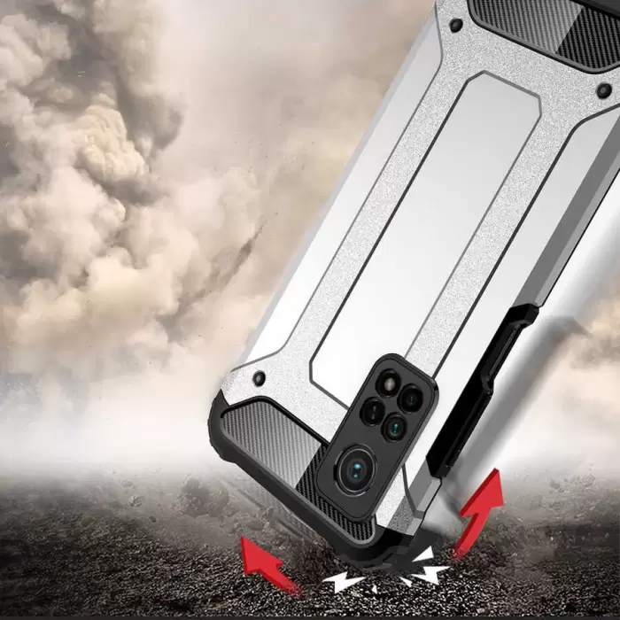 Xiaomi Mi 10T Pro 5G Kılıf Lopard Orijinal Katman Köşe Koruma Crash Silikon Tank Kapak