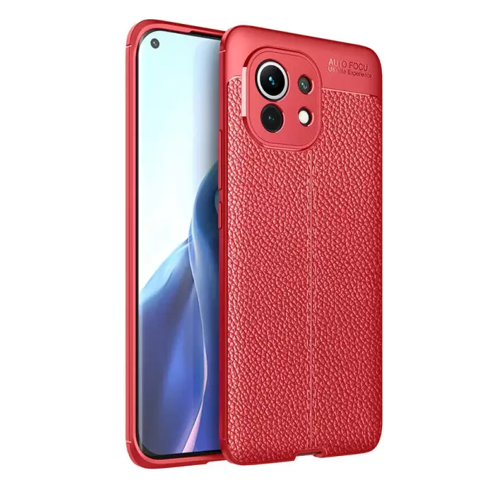Xiaomi Mi 11 Kılıf Lopard Kamera Korumalı Deri Orjinal Görünümlü Kapak Niss