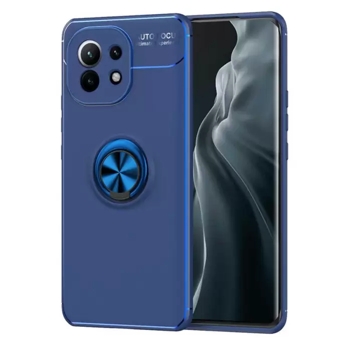 Xiaomi Mi 11 Kılıf Lopard Kamera Korumalı Yüzüklü Standlı Koruyucu Orjinal Kalite Ravel
