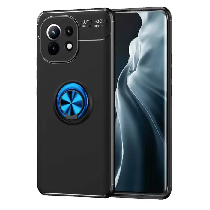 Xiaomi Mi 11 Kılıf Lopard Kamera Korumalı Yüzüklü Standlı Koruyucu Orjinal Kalite Ravel