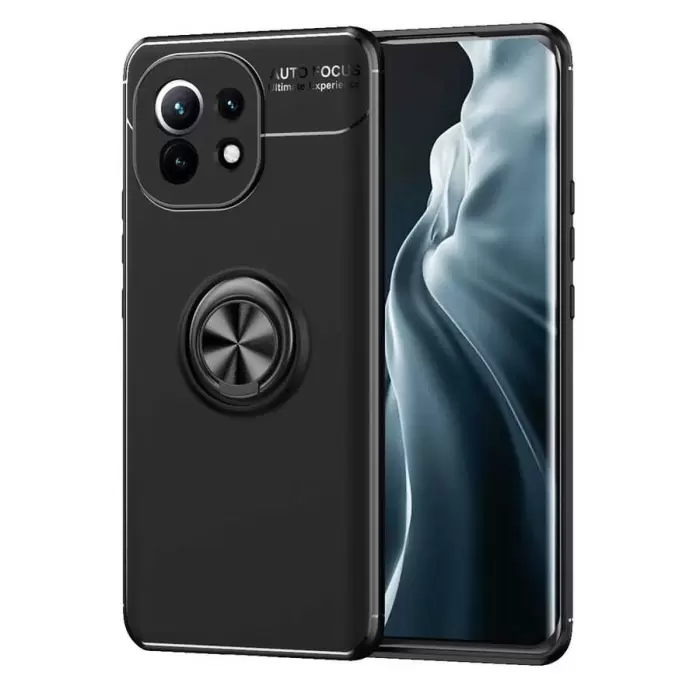 Xiaomi Mi 11 Kılıf Lopard Kamera Korumalı Yüzüklü Standlı Koruyucu Orjinal Kalite Ravel