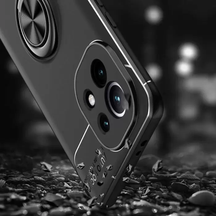 Xiaomi Mi 11 Kılıf Lopard Kamera Korumalı Yüzüklü Standlı Koruyucu Orjinal Kalite Ravel