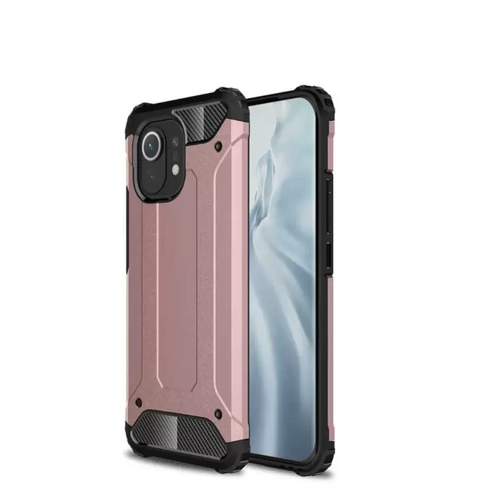 Xiaomi Mi 11 Kılıf Lopard Orijinal Katman Köşe Koruma Crash Silikon Tank Kapak