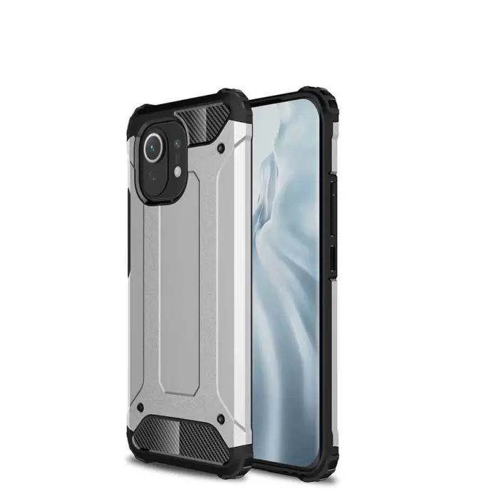 Xiaomi Mi 11 Kılıf Lopard Orijinal Katman Köşe Koruma Crash Silikon Tank Kapak