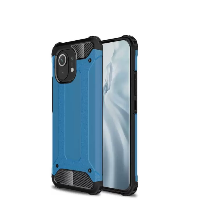Xiaomi Mi 11 Kılıf Lopard Orijinal Katman Köşe Koruma Crash Silikon Tank Kapak