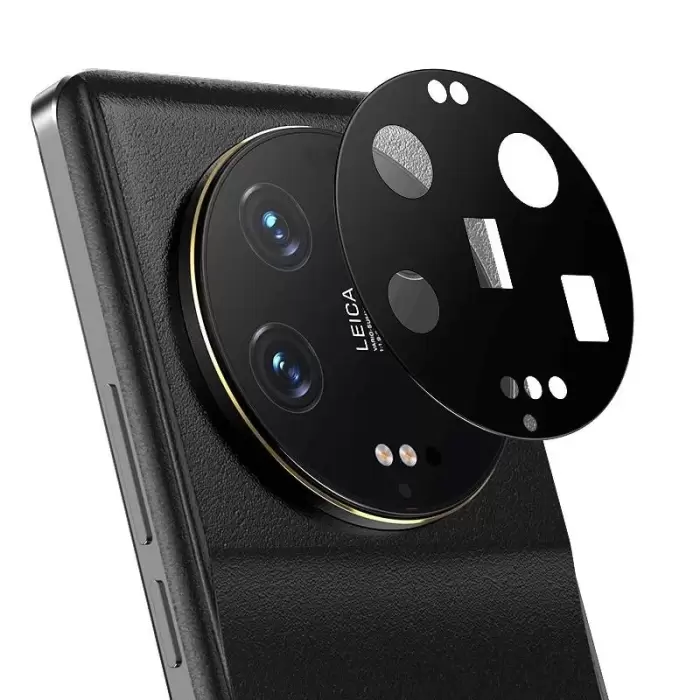 Xiaomi Mi 13 Ultra Lopard Siyah Çerçeveli Lens Koruma Parlak Renkli Kamera Koruyucu CL-08 Cam 3D-Kamera-Cam