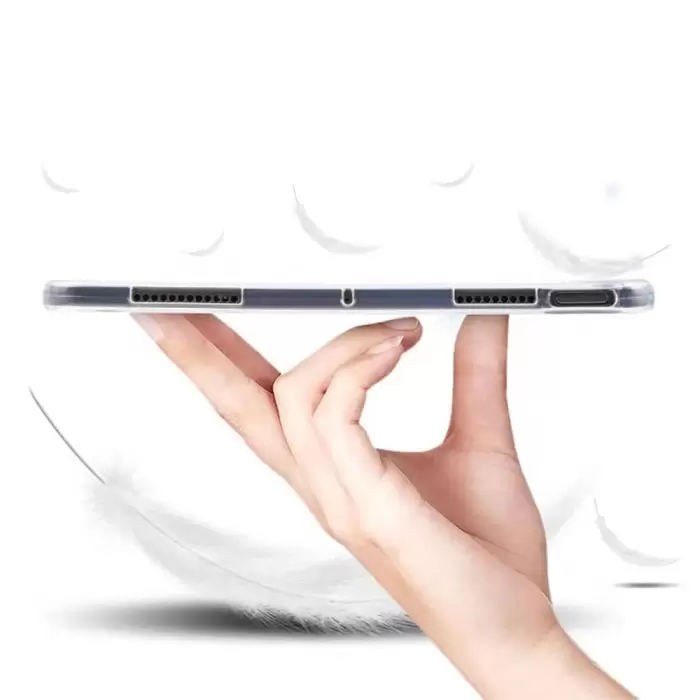 Xiaomi Pad 6 Kılıf Lopard Tablet Kamera Korumalı Renksiz Şeffaf Esnek Silikon Kapak Süper