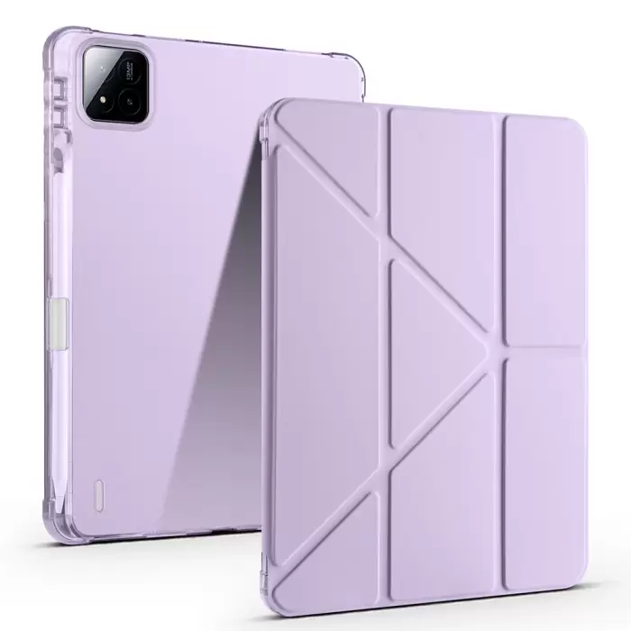 Xiaomi Pad 7 Kılıf Lopard Tri Folding Kalem Bölmeli Standlı Kılıf