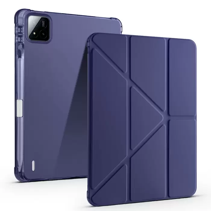 Xiaomi Pad 7 Kılıf Lopard Tri Folding Kalem Bölmeli Standlı Kılıf