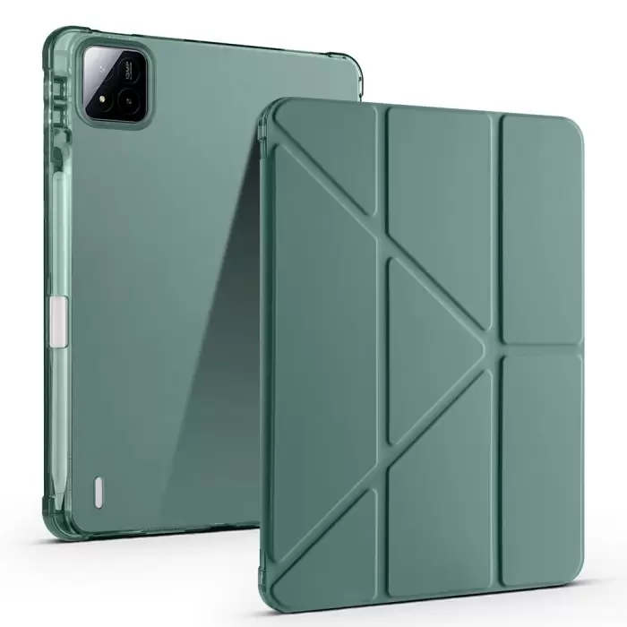 Xiaomi Pad 7 Kılıf Lopard Tri Folding Kalem Bölmeli Standlı Kılıf