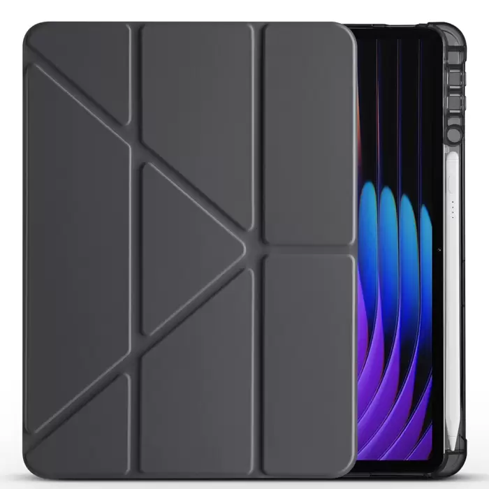 Xiaomi Pad 7 Kılıf Lopard Tri Folding Kalem Bölmeli Standlı Kılıf