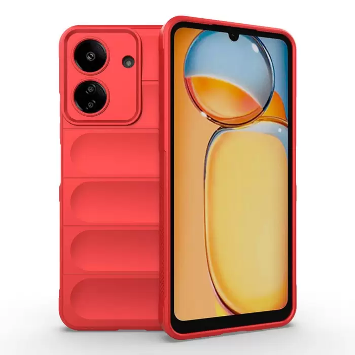 Xiaomi Poco C65 Kılıf Esnek TPU Oyuklu Arka Yüzey Tasarımlı  Etnik Silikon Kapak