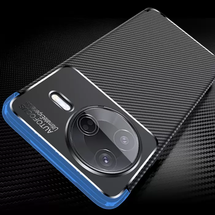 Xiaomi Poco F7 Pro Kılıf Lopard Kamera Korumalı Karbon Desenli Negro Kapak Yüzey Kılıf