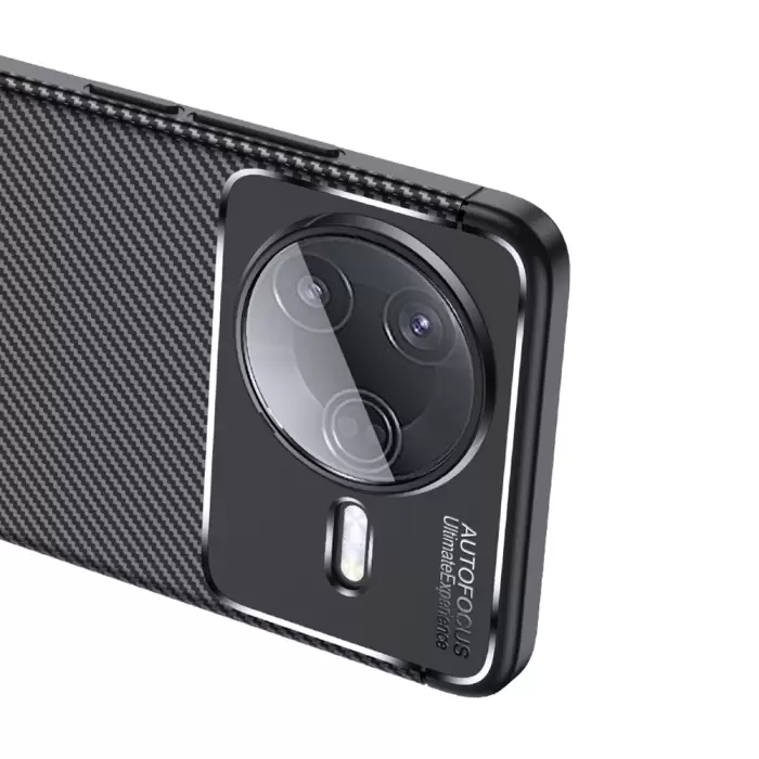 Xiaomi Poco F7 Pro Kılıf Lopard Kamera Korumalı Karbon Desenli Negro Kapak Yüzey Kılıf