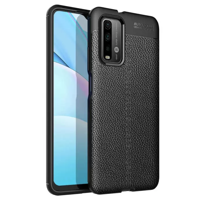 Xiaomi Poco M3 Kılıf Lopard Kamera Korumalı Deri Orjinal Görünümlü Kapak Niss