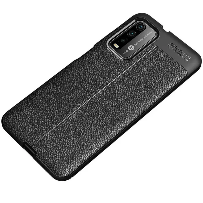 Xiaomi Poco M3 Kılıf Lopard Kamera Korumalı Deri Orjinal Görünümlü Kapak Niss