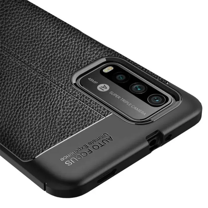 Xiaomi Poco M3 Kılıf Lopard Kamera Korumalı Deri Orjinal Görünümlü Kapak Niss
